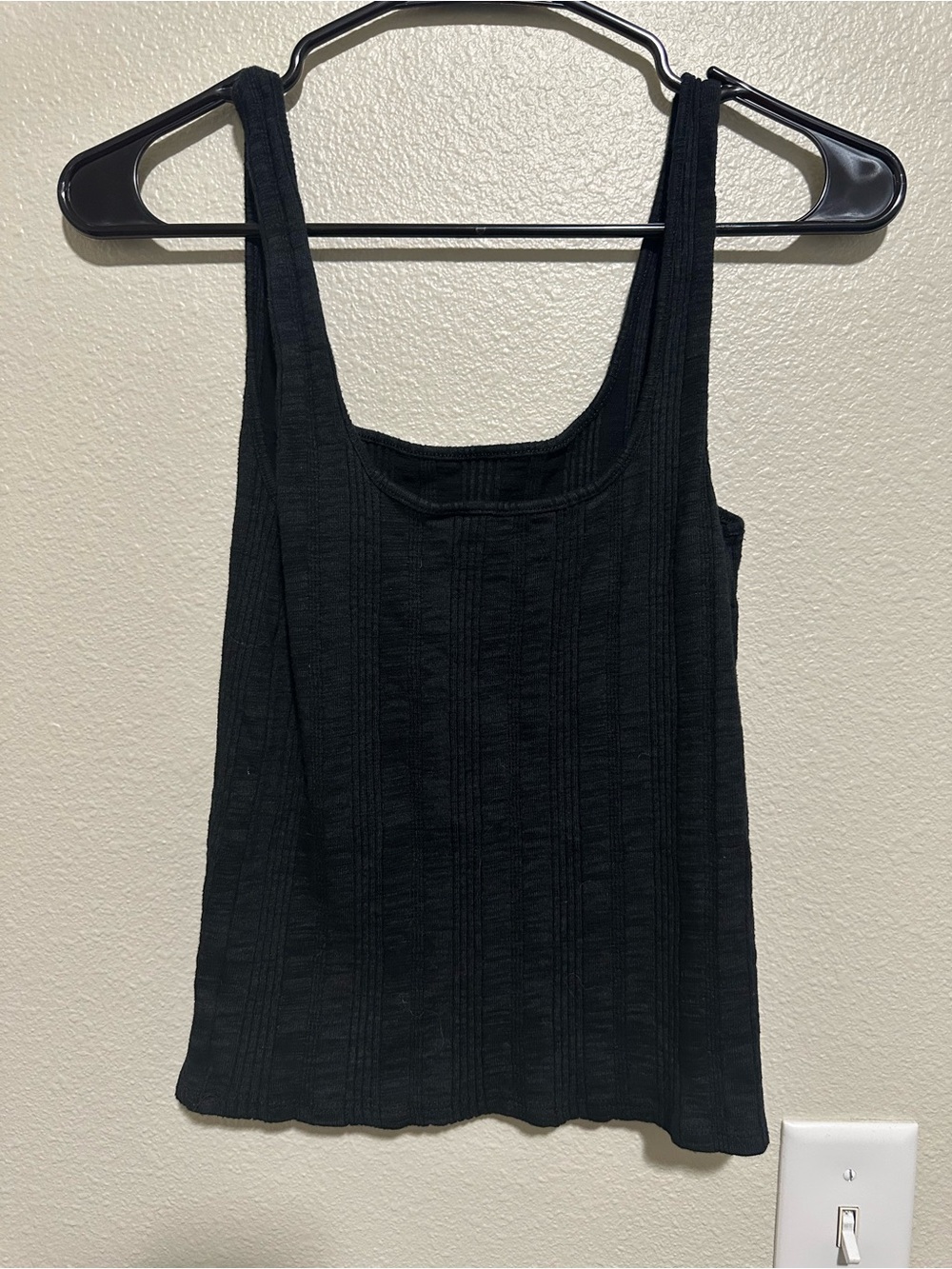 American Eagle Black Ribbed Tank Top